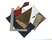 Cargar imagen en el visor de la galería, Chrome Tanned Mixed Color Upholstery Leather Remnants - Earth Tones - Stonestreet Leather
