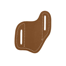 Cargar imagen en el visor de la galería, Colored Veg Tan Handmade Leather Pocket Knife Holster Sheath, Cross Draw with Belt Slots - Stonestreet Leather
