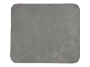 Contemporary Mouse Pad - Italian Pebble Grain Leather Backed with Dark Grey Microsuede - Stonestreet Leather
