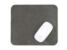 Load image into Gallery viewer, Contemporary Mouse Pad - Italian Pebble Grain Leather Backed with Dark Grey Microsuede - Stonestreet Leather
