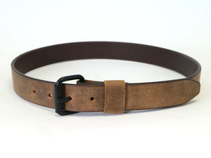 Crazy Horse Buffalo Leather Belt - Matte Black Hardware - Stonestreet Leather