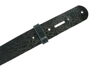 Denim Vintage Glazed Buffalo Leather Belt Blank With Matching Keeper, 50"-60"+ Length - Stonestreet Leather