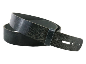 Denim Vintage Glazed Buffalo Leather Belt Blank With Matching Keeper, 50"-60"+ Length - Stonestreet Leather