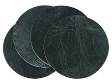 Cargar imagen en el visor de la galería, Denim Vintage Glazed Water Buffalo Leather Round Coaster Shapes, 4&quot;x4&quot; - Stonestreet Leather
