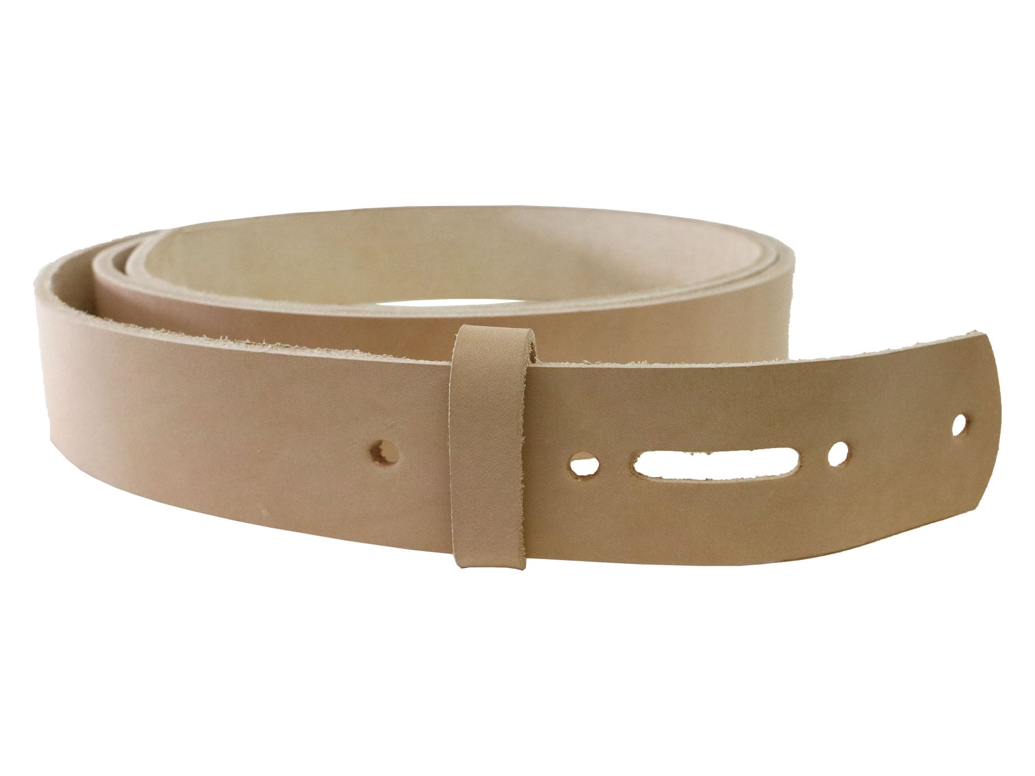 SLC Vegetable Tan Cowhide Leather Belt Blank with Snaps (1-1/2, Economy)