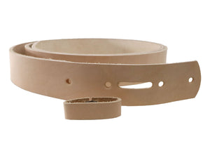 Extra Heavy 10-14 oz Vegetable Tanned Leather Belt Blank w/ Matching Keeper | 60"-70" Length - Stonestreet Leather