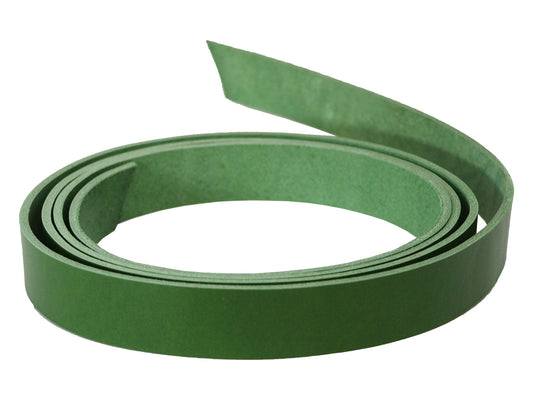 Green Veg Tan Leather Strip, 60" in Length, Premium Vegetable Tanned Leather Strap - Stonestreet Leather