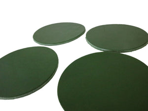 Green Vegetable Tanned Leather Coaster Shapes (Round), 4"x4" - Stonestreet Leather
