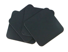 Cargar imagen en el visor de la galería, Matte Black West Tan Water Buffalo Leather, Square Coaster Shapes, 4&quot;x4&quot; - Stonestreet Leather
