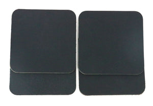 Matte Black West Tan Water Buffalo Leather, Square Coaster Shapes, 4"x4" - Stonestreet Leather