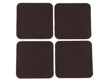 Load image into Gallery viewer, Matte Brown West Tan Water Buffalo Leather, Square Coaster Shapes, 4&quot;x4&quot; - Stonestreet Leather
