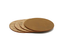 Load image into Gallery viewer, Modern Round Coaster Set - Oxford Xcel Leather Backed with Cork - Stonestreet Leather
