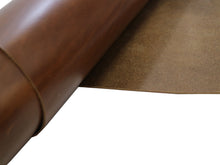 Cargar imagen en el visor de la galería, Oxford Xcel Antique Tan Brown Leather Cowhide Strip, 4/5oz Thick, 60&quot;-65” length, Chrome Tanned - Stonestreet Leather
