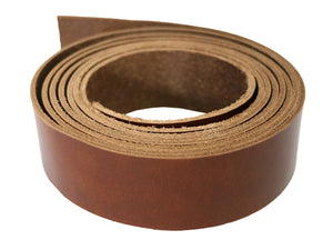 Oxford Xcel Antique Tan Brown Leather Cowhide Strip, 4/5oz Thick, 60"-65” length, Chrome Tanned - Stonestreet Leather