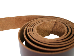 Oxford Xcel Copper Brown Cowhide Leather Strip, 4/5oz Thick, 60"-65” Length, Chrome Tanned - Stonestreet Leather