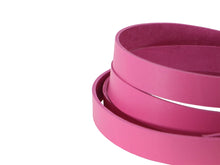 Cargar imagen en el visor de la galería, Pink Veg Tan Leather Strip, 60&quot; in Length, Premium Vegetable Tanned Leather Strap - Stonestreet Leather
