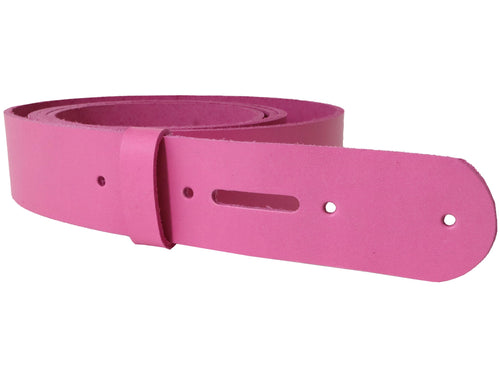 Pink Vegetable Tanned Leather Belt Blank w/ Matching Keeper | 60