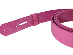 Pink Vegetable Tanned Leather Belt Blank w/ Matching Keeper | 60"-70" Length - Stonestreet Leather