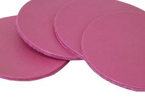 Pink Vegetable Tanned Leather Coaster Shapes (Round), 4"x4" - Stonestreet Leather