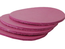 Cargar imagen en el visor de la galería, Pink Vegetable Tanned Leather Coaster Shapes (Round), 4&quot;x4&quot; - Stonestreet Leather
