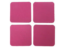 Cargar imagen en el visor de la galería, Pink Vegetable Tanned Leather Coaster Shapes (Square), 4&quot;x4&quot; - Stonestreet Leather
