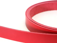Cargar imagen en el visor de la galería, Red Veg Tan Leather Strip, 60&quot; in Length, Premium Vegetable Tanned Leather Strap - Stonestreet Leather

