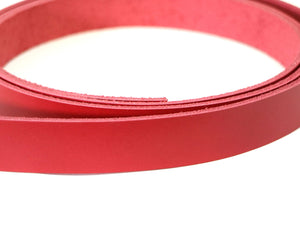 Red Veg Tan Leather Strip, 60" in Length, Premium Vegetable Tanned Leather Strap - Stonestreet Leather