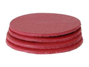 Red Vegetable Tanned Leather Coaster Shapes (Round), 4"x4" - Stonestreet Leather