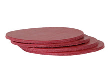 Cargar imagen en el visor de la galería, Red Vegetable Tanned Leather Coaster Shapes (Round), 4&quot;x4&quot; - Stonestreet Leather
