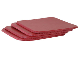 Red Vegetable Tanned Leather Coaster Shapes (Square), 4"x4" - Stonestreet Leather