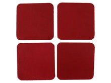 Cargar imagen en el visor de la galería, Red Vegetable Tanned Leather Coaster Shapes (Square), 4&quot;x4&quot; - Stonestreet Leather

