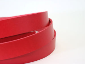 Red Vegetable Tanned Leather Strip, 72” in Length, Premium Grade Leather - Stonestreet Leather