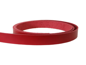 Red Vegetable Tanned Leather Strip, 72” in Length, Premium Grade Leather - Stonestreet Leather