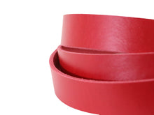 Cargar imagen en el visor de la galería, Red Vegetable Tanned Leather Strip, 72” in Length, Premium Grade Leather - Stonestreet Leather
