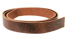 Cargar imagen en el visor de la galería, Tan Vintage Glazed Buffalo Leather Strip, 48”- 60” Length, Tan Brown - Stonestreet Leather
