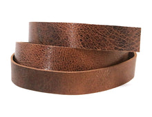 Load image into Gallery viewer, Tan Vintage Glazed Buffalo Leather Strip, 48”- 60” Length, Tan Brown - Stonestreet Leather
