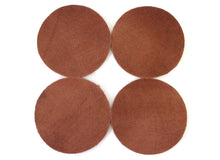 Load image into Gallery viewer, Tan Vintage Glazed Water Buffalo Leather, Round Coaster Shapes, 4&quot;x4&quot; - Stonestreet Leather
