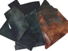 Cargar imagen en el visor de la galería, Two Pounds of Vintage Glazed Buffalo Leather Scrap - Stonestreet Leather

