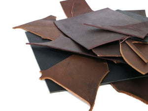 Two Pounds of West Tan Buffalo Leather Scrap - Stonestreet Leather