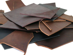 Two Pounds of West Tan Buffalo Leather Scrap - Stonestreet Leather