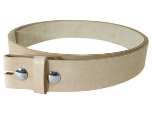 Vegetable Tanned Leather Belt Blank W/ Snaps and Matching Keeper | 60"-70" Length - Stonestreet Leather