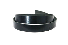 Cargar imagen en el visor de la galería, Vintage Glazed Black Buffalo Leather Strip, 48”- 60” Length, Black - Stonestreet Leather
