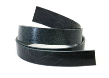 Cargar imagen en el visor de la galería, Vintage Glazed Denim Blue Buffalo Leather Strip, 48”- 60” in Length - Stonestreet Leather
