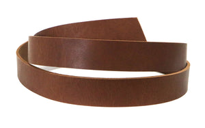 West Tan Buffalo Leather Strip, 48”- 60” in Length, Matte Peanut - Stonestreet Leather