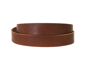 West Tan Buffalo Leather Strip, 48”- 60” in Length, Matte Peanut - Stonestreet Leather