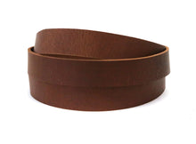 Load image into Gallery viewer, West Tan Buffalo Leather Strip, 48”- 60” in Length, Matte Peanut - Stonestreet Leather
