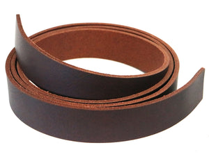 West Tan Matte Brown Buffalo Leather Strip, 48”- 60” in Length, Matte Brown - Stonestreet Leather