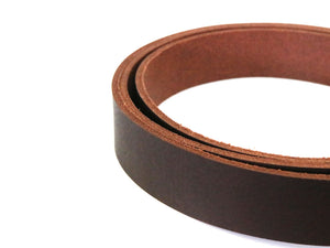 West Tan Matte Brown Buffalo Leather Strip, 48”- 60” in Length, Matte Brown - Stonestreet Leather