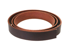 Cargar imagen en el visor de la galería, West Tan Matte Brown Buffalo Leather Strip, 48”- 60” in Length, Matte Brown - Stonestreet Leather
