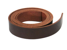 Load image into Gallery viewer, West Tan Matte Brown Buffalo Leather Strip, 48”- 60” in Length, Matte Brown - Stonestreet Leather
